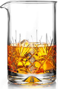 Premium Solid Crystal Mixing Glass - Professional 18oz Cocktail Shaker