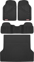 FlexTough Baseline Rubber Car Floor Mats with Trunk Liner - Heavy Duty
