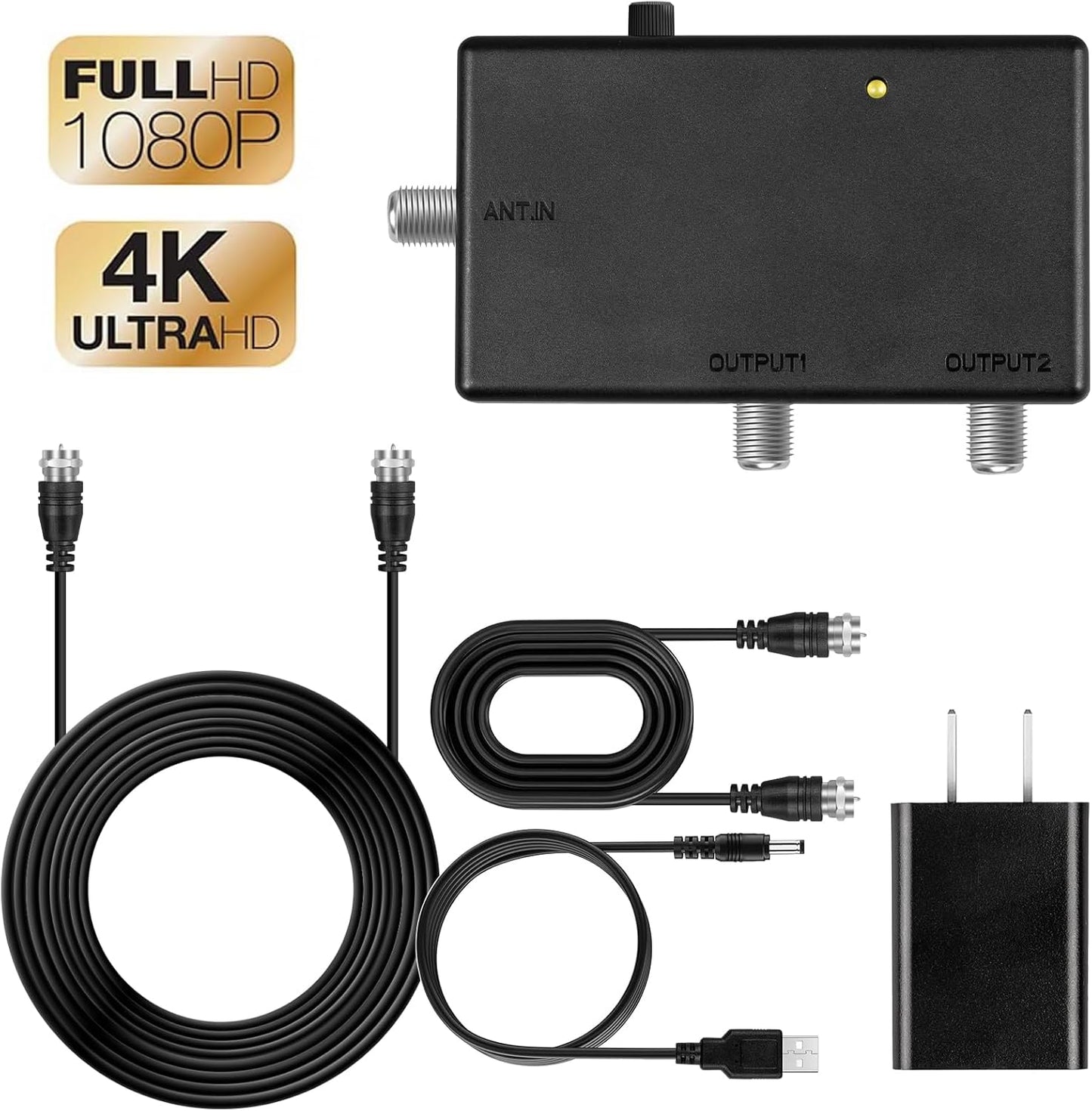 30db TV Antenna Amplifier Signal Booster for Clear Reception