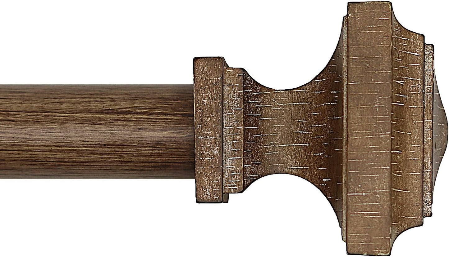 QITERI 1 Wood Curtain Rod - Stylishly Adjustable