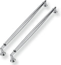 5 Pack 12 in Hole Center Polished Chrome Cabinet Pulls - Solid Zinc