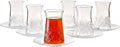 Pasabahce Crystal Turkish Tea Glasses and Saucers Set of 12 - Timeless