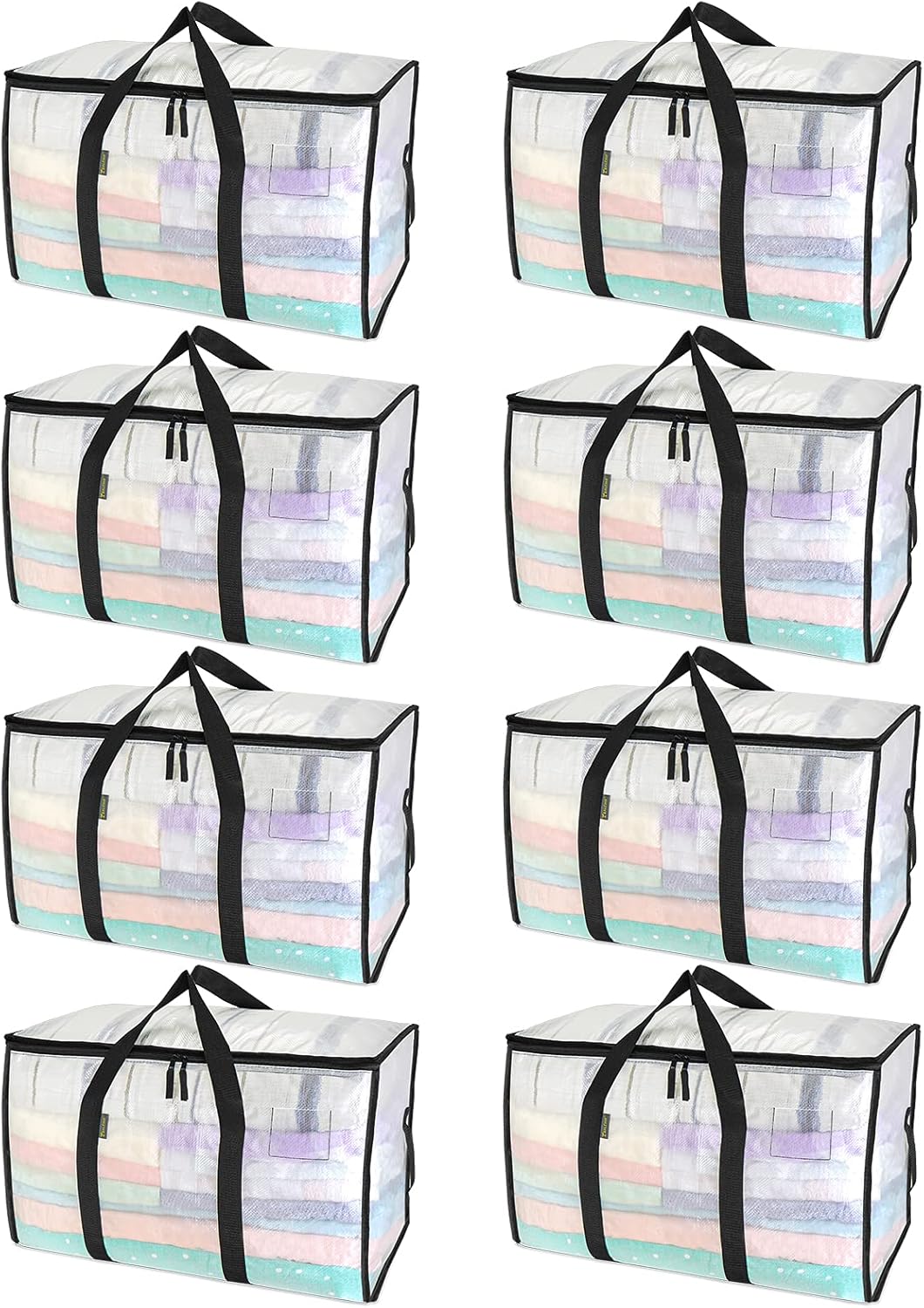 BALEINE Oversized Moving Bags - Heavy-Duty Storage Tote 8-Pack