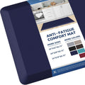 Kitchen Mat 24in x 70in Blue Anti Fatigue Rug - Cushioned Support