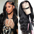 13x4 Body Wave Lace Front Wig Human Hair 22in - Natural, Pre Plucked