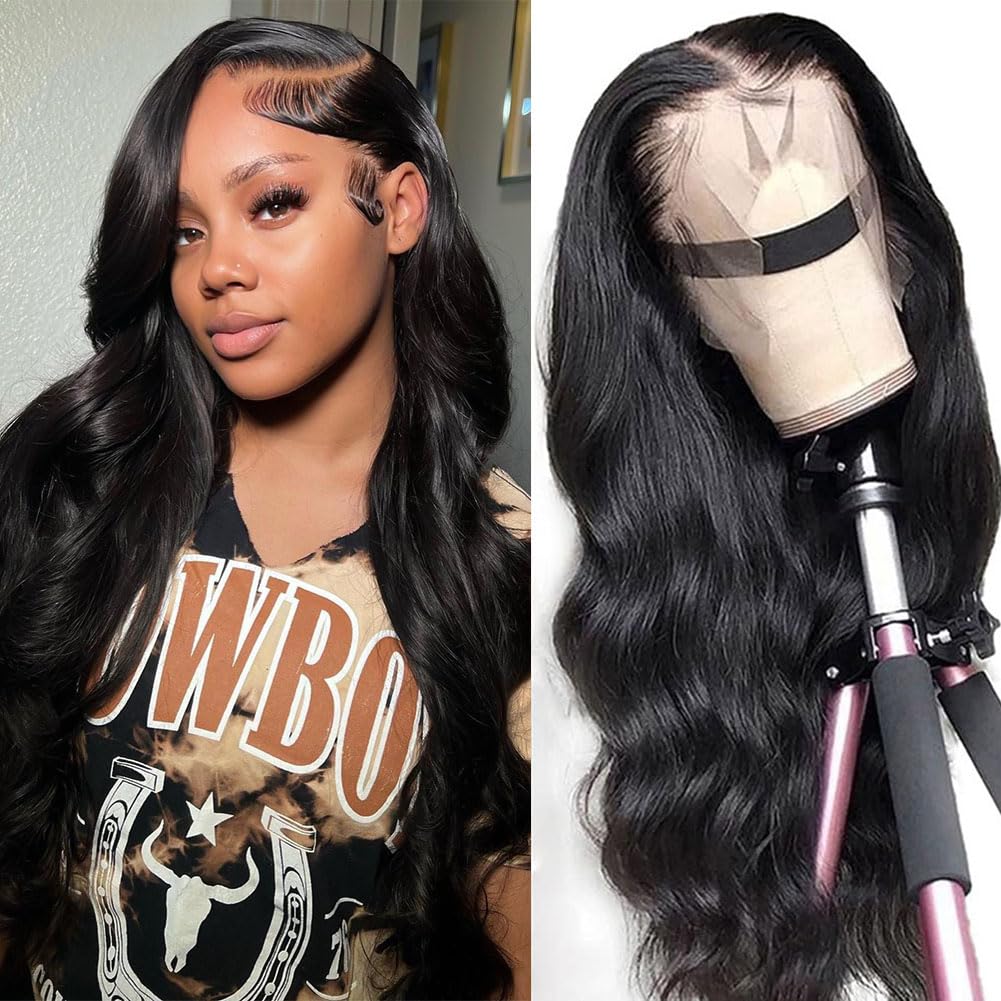 13x4 Body Wave Lace Front Wigs for Women with Natural Black Hair
