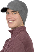 TrailHeads Men's Fleece Baseball Cap - Warm Ear Flaps - Winter Sports Hat