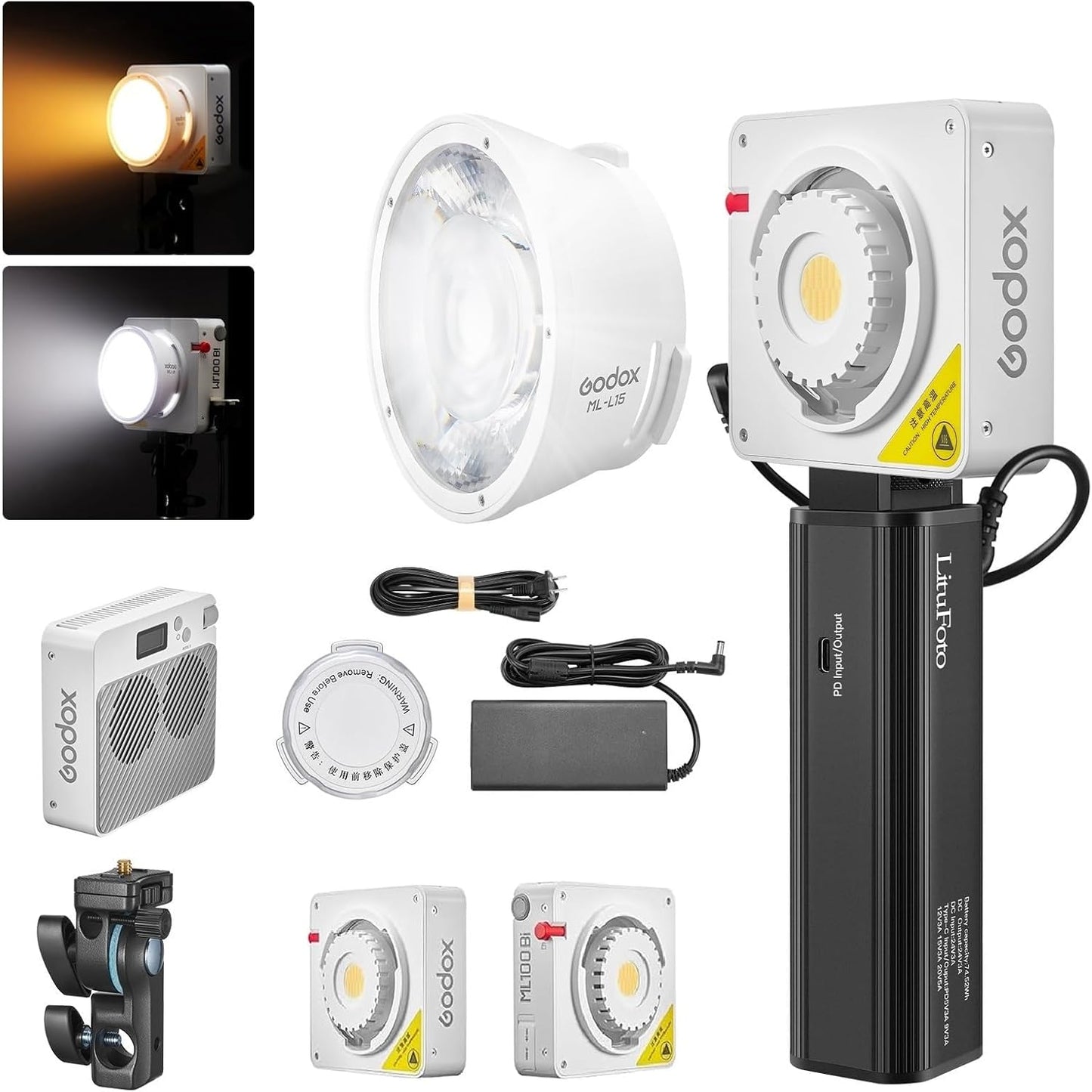 Godox ML100Bi 120W LED Video Light for Filming and Streaming