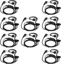 Retevis Two Way Radio Earpiece Case of 10 - Secure C-Hook Headset