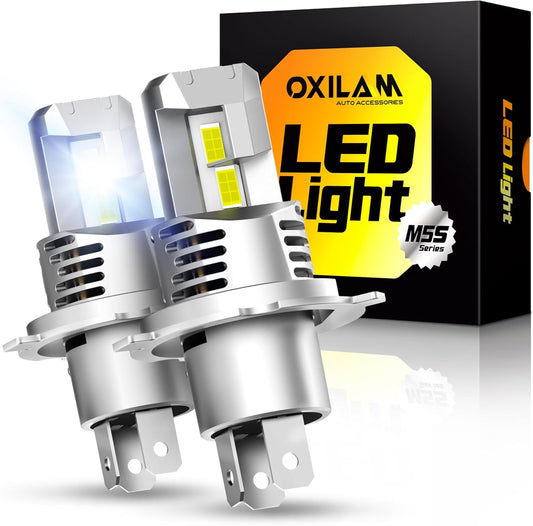 OXILAM HB2 9003 H4 LED Bulbs: 900% Brighter, 40000LM, 2 Pack