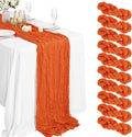 Cheesecloth Table Runner 10 Pack Orange 10ft x 35in - Rustic Boho