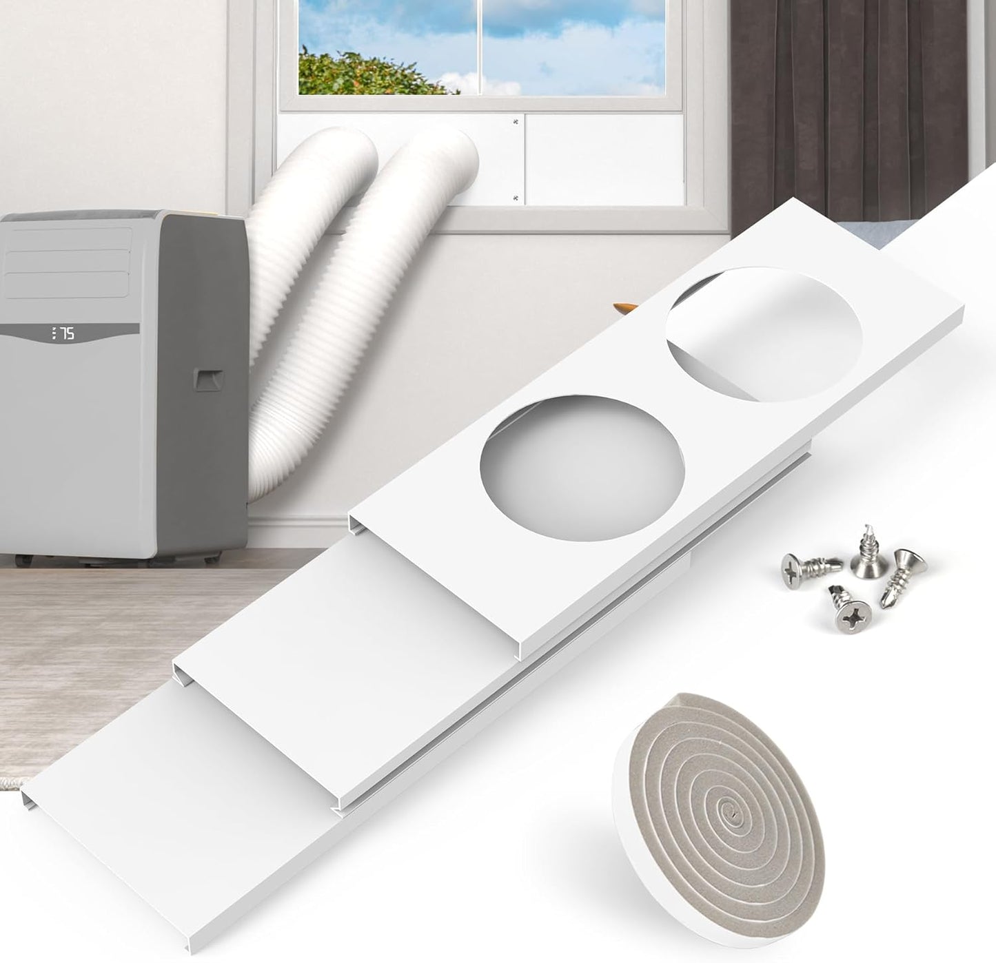 Efficiently Cool Any Room with BJADE'S Portable AC Dual Hose Kit