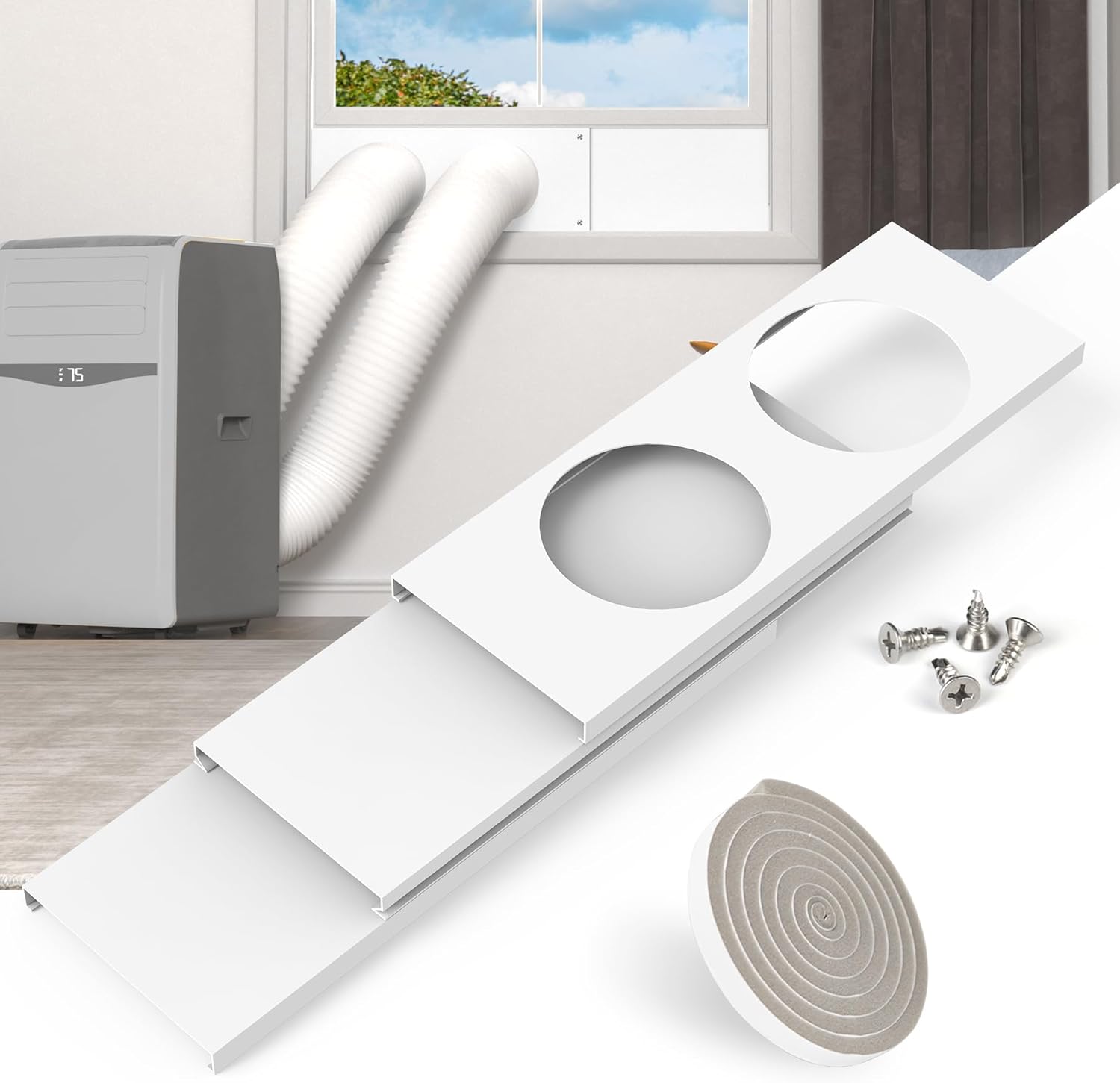 Efficiently Cool Any Room with BJADE'S Portable AC Dual Hose Kit
