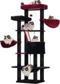 Heybly Cat Tree 68 in Multi-Level Cat Tower - Tall, Stable Playhouse