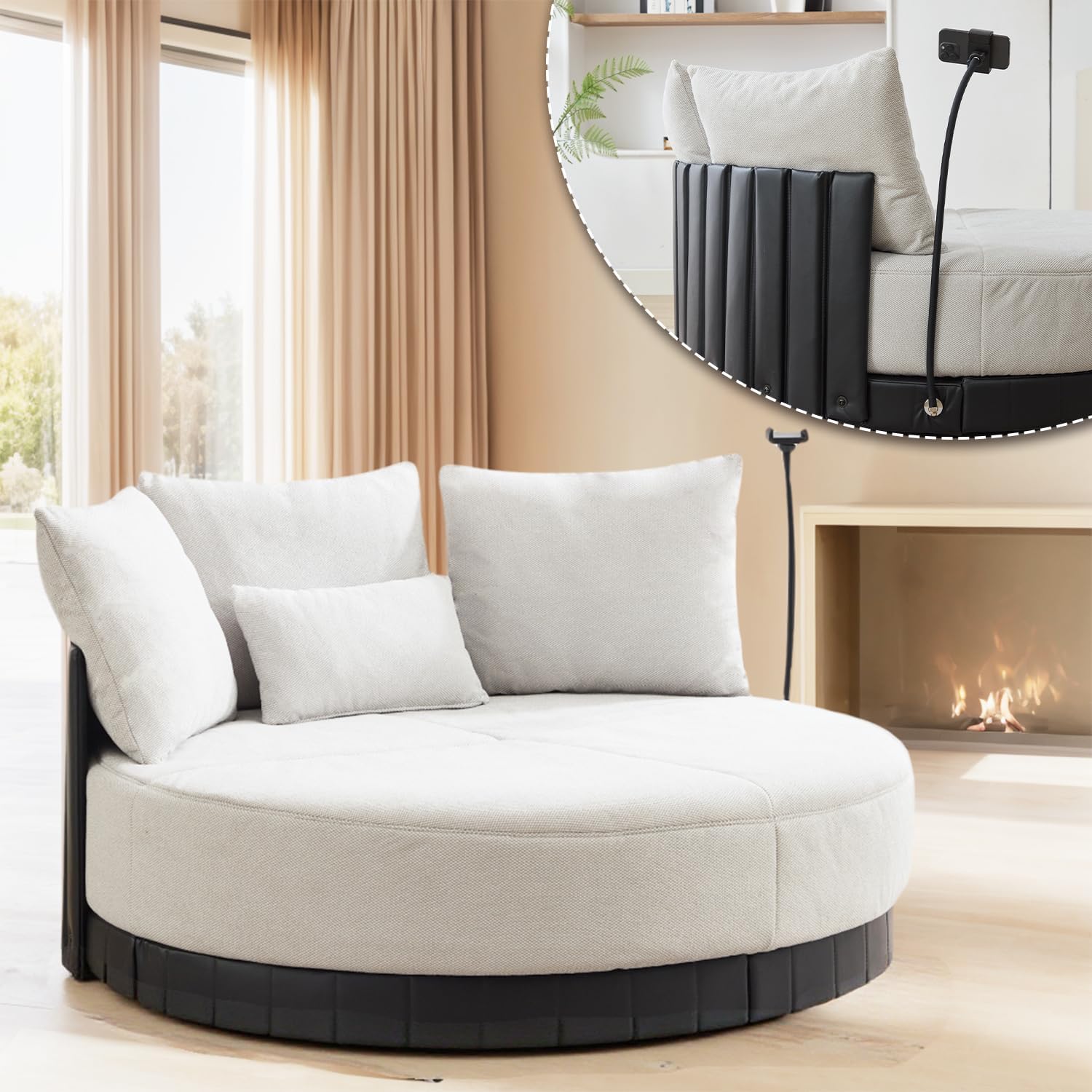 Anwick Swivel Accent Chair: Oversized Comfort & 360 Swivel