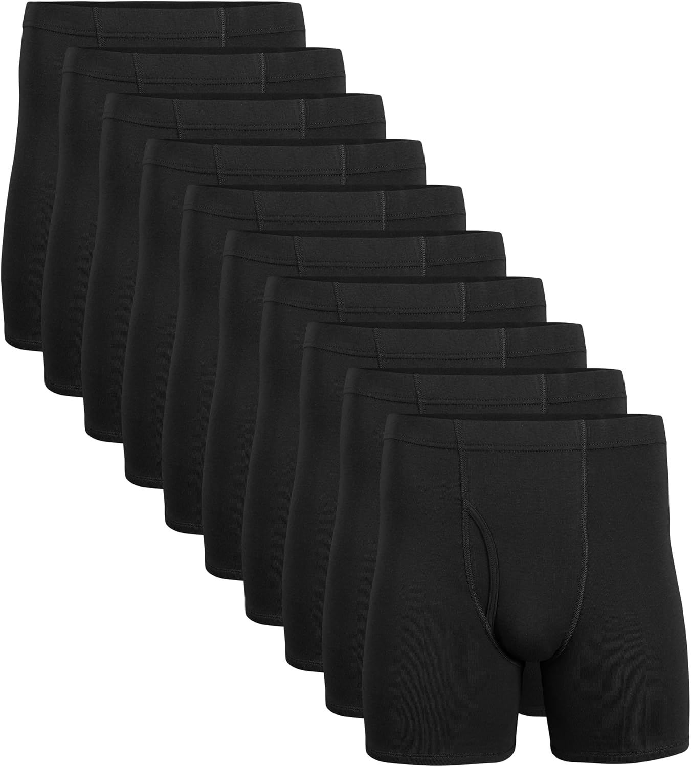 Gildan Men's Underwear Covered Waistband Boxer Briefs Multipack