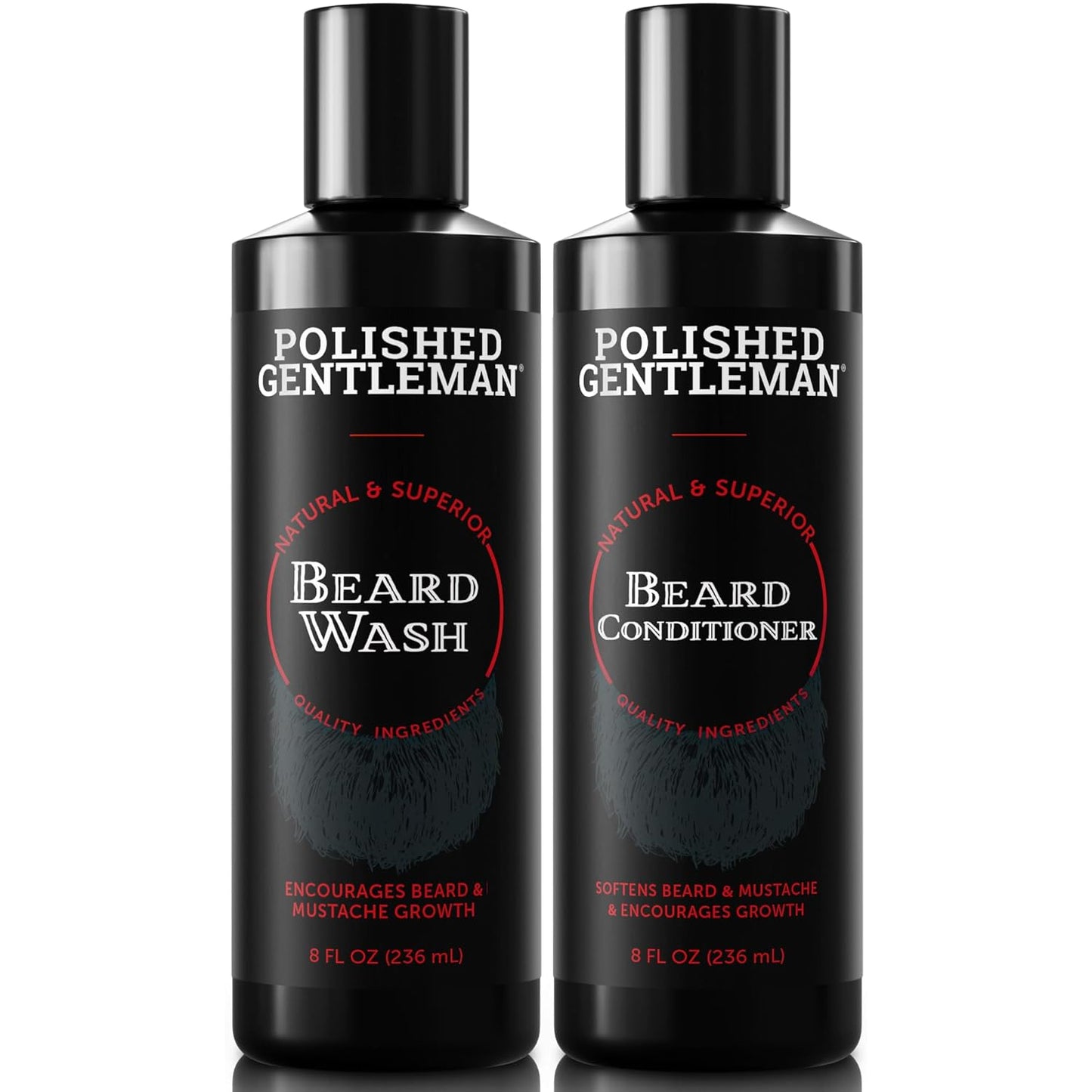 Polished Gentleman Beard Wash and Conditioner Set for Men