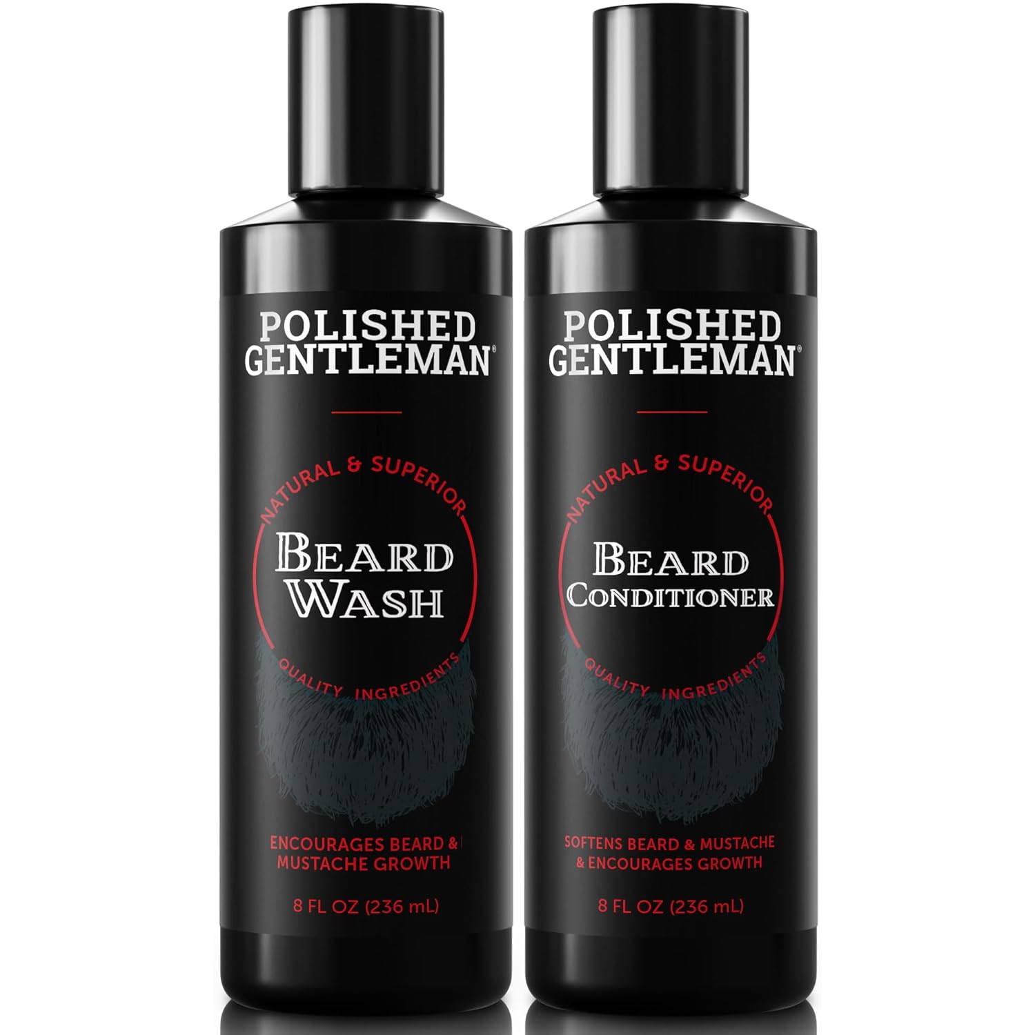 Polished Gentleman Beard Wash and Conditioner Set for Men