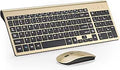 TopMate Wireless Keyboard and Mouse Ultra Slim Combo - Silent, Compact