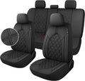 YGL Luxury PU Leather Car Seat Covers Full Set - Non-Slip Protection