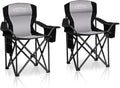 Folding Camping Chair 2PCS - Heavy Duty Padded Seat for Outdoors