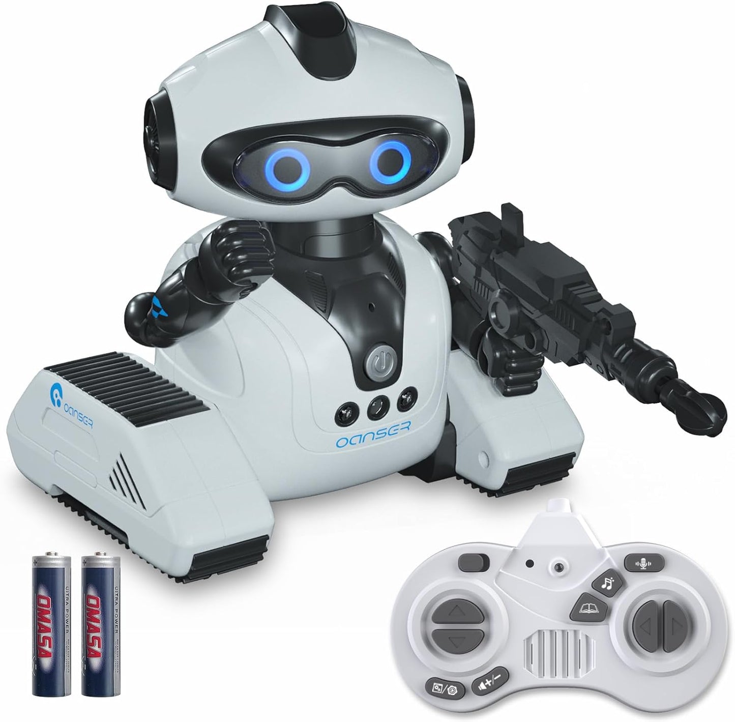 Rechargeable RC Emo Robot with Gesture Sensing & LED Eyes, Fun Recording