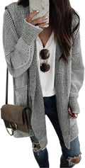 Stylish Oversized Cardigan Sweater with Hood for Women's Fall Wardrobe