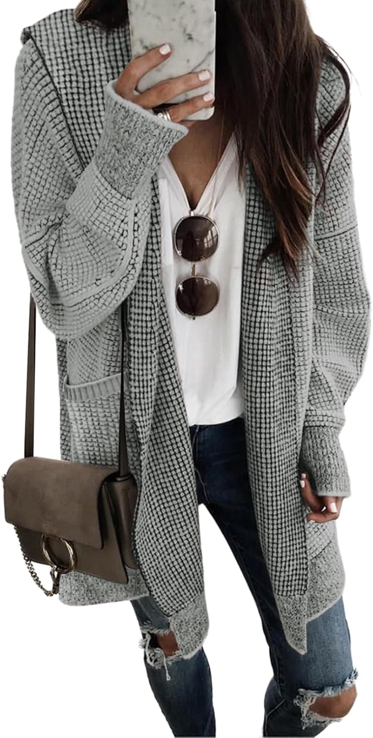 Oversized Hooded Cardigan Sweater Coat for Women in Chic Style