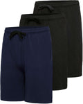 Mens 9 in Cotton Fleece Sweat Shorts 3-Pack - Soft Everyday Comfort