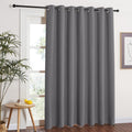 Grey Blackout Patio Sliding Door Curtains 84 in Length - Thermal