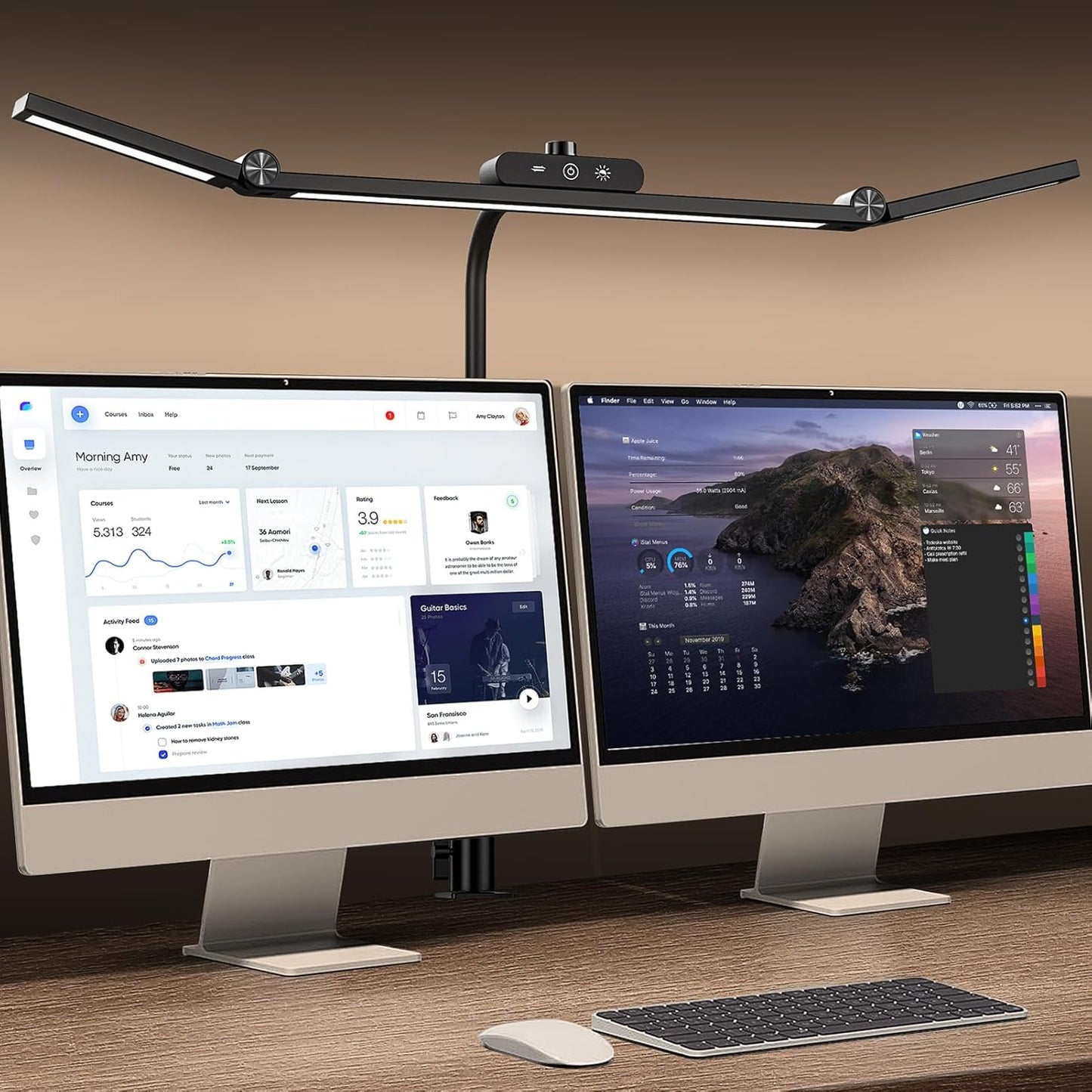 Marbosa Clamp Desk Lamp: Ultra Bright, Stepless Dimming