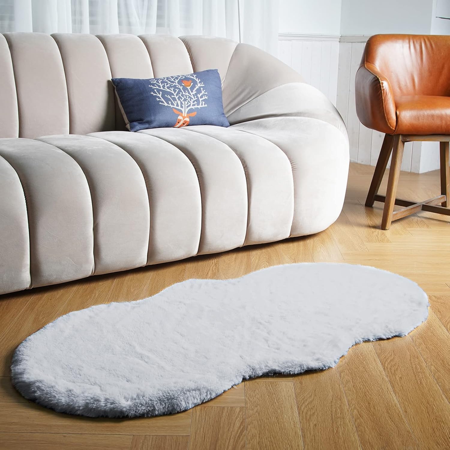 Fluffy Shag Area Accent Rug for Living Room and Bedroom