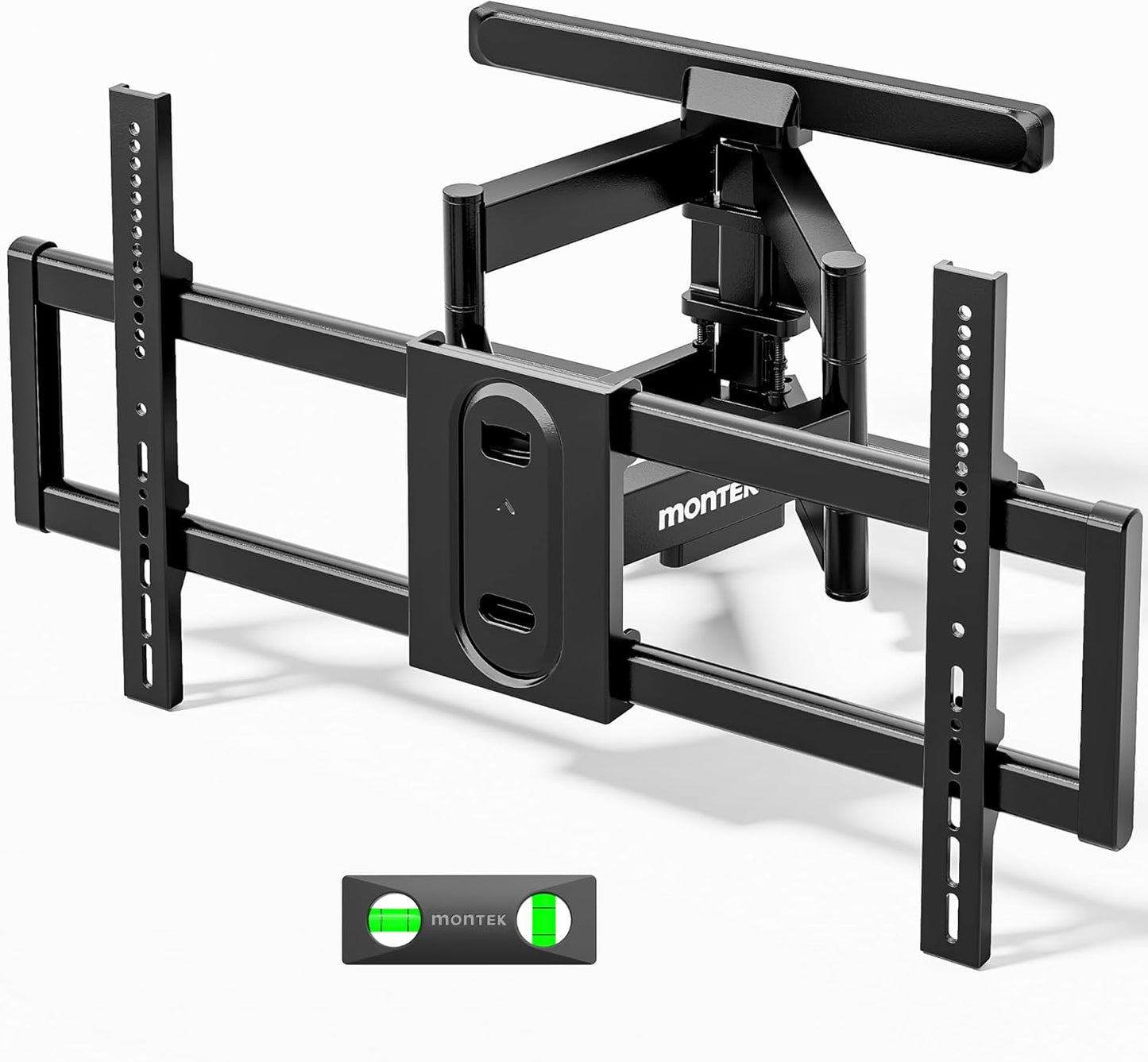 monTEK Full Motion TV Wall Mount: Tool-Free Tilt & Swivel