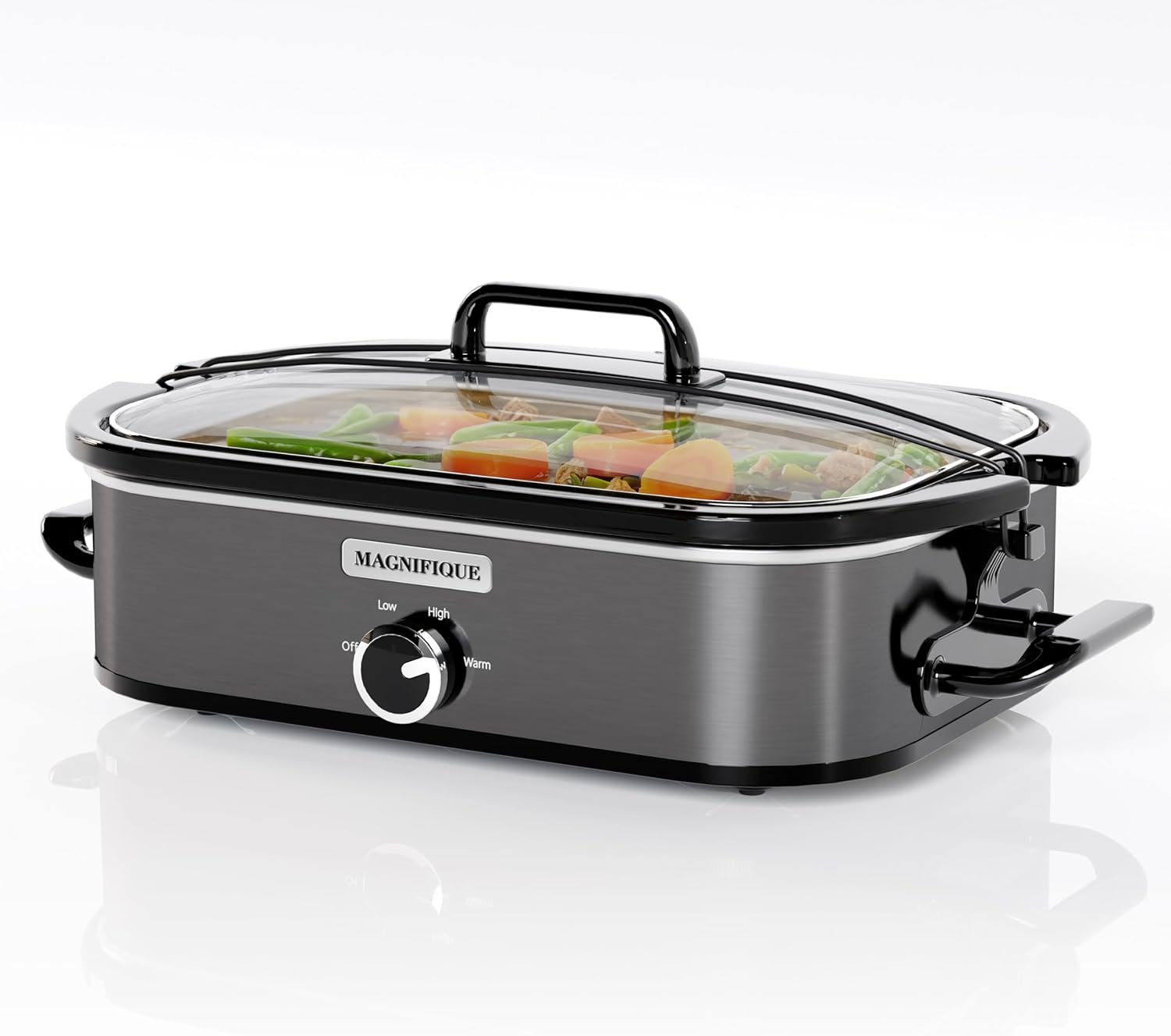 MAGNIFIQUE 4-Quart Slow Cooker for Family Dinners and More