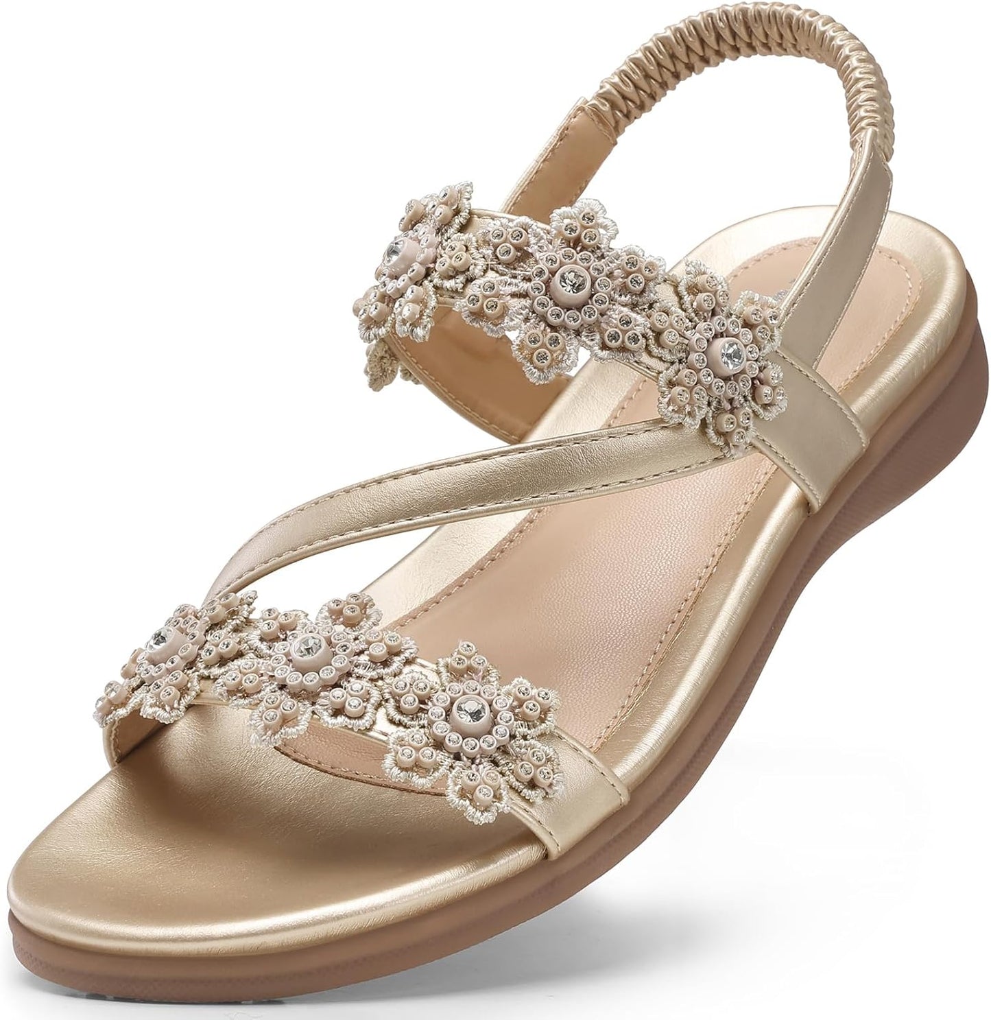 TEMOFON Sandals for Women: Elegant Summer Flat Dressy Style