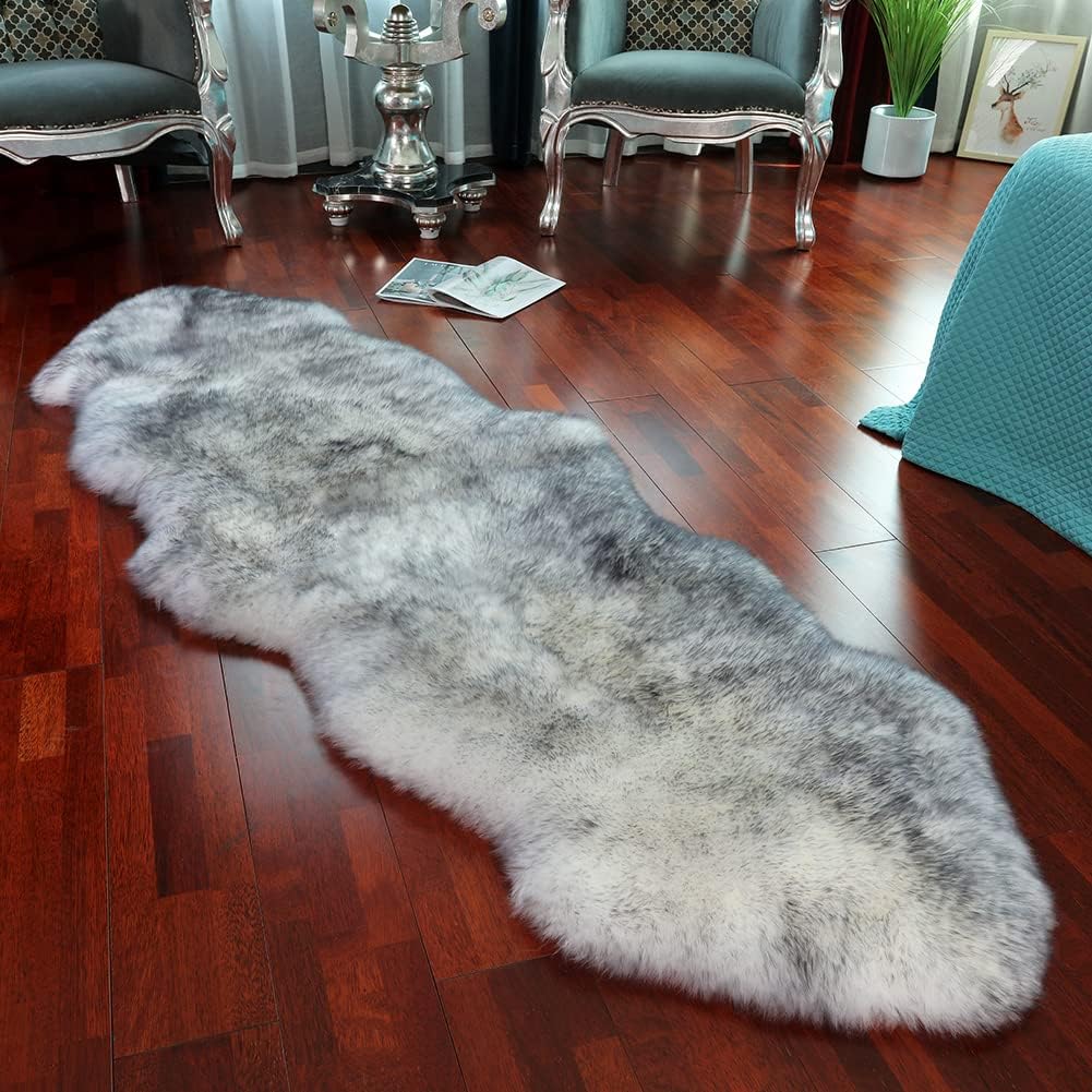 Genuine Sheepskin Area Rug for Living Room and Bedroom Use