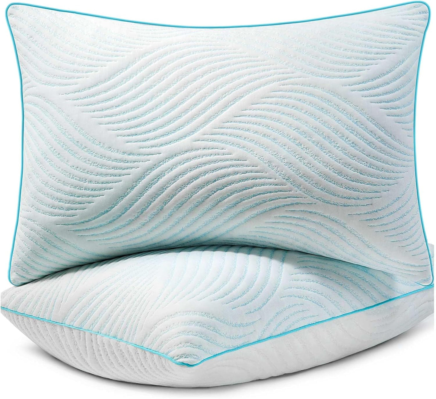 Cooling Memory Foam Pillows for Sleeping - Adjustable Support