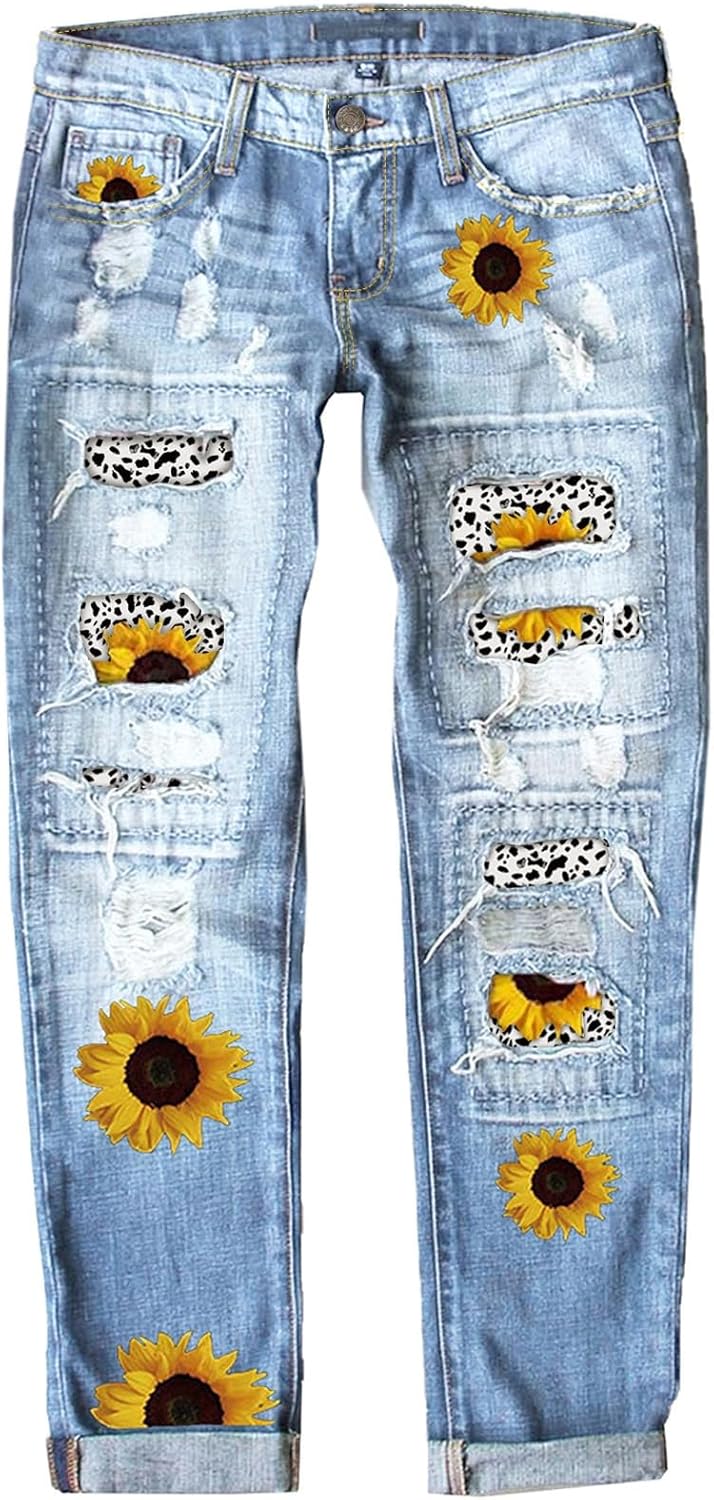 Astylish Womens Distressed Skinny Denim Jeans for Trendy Style
