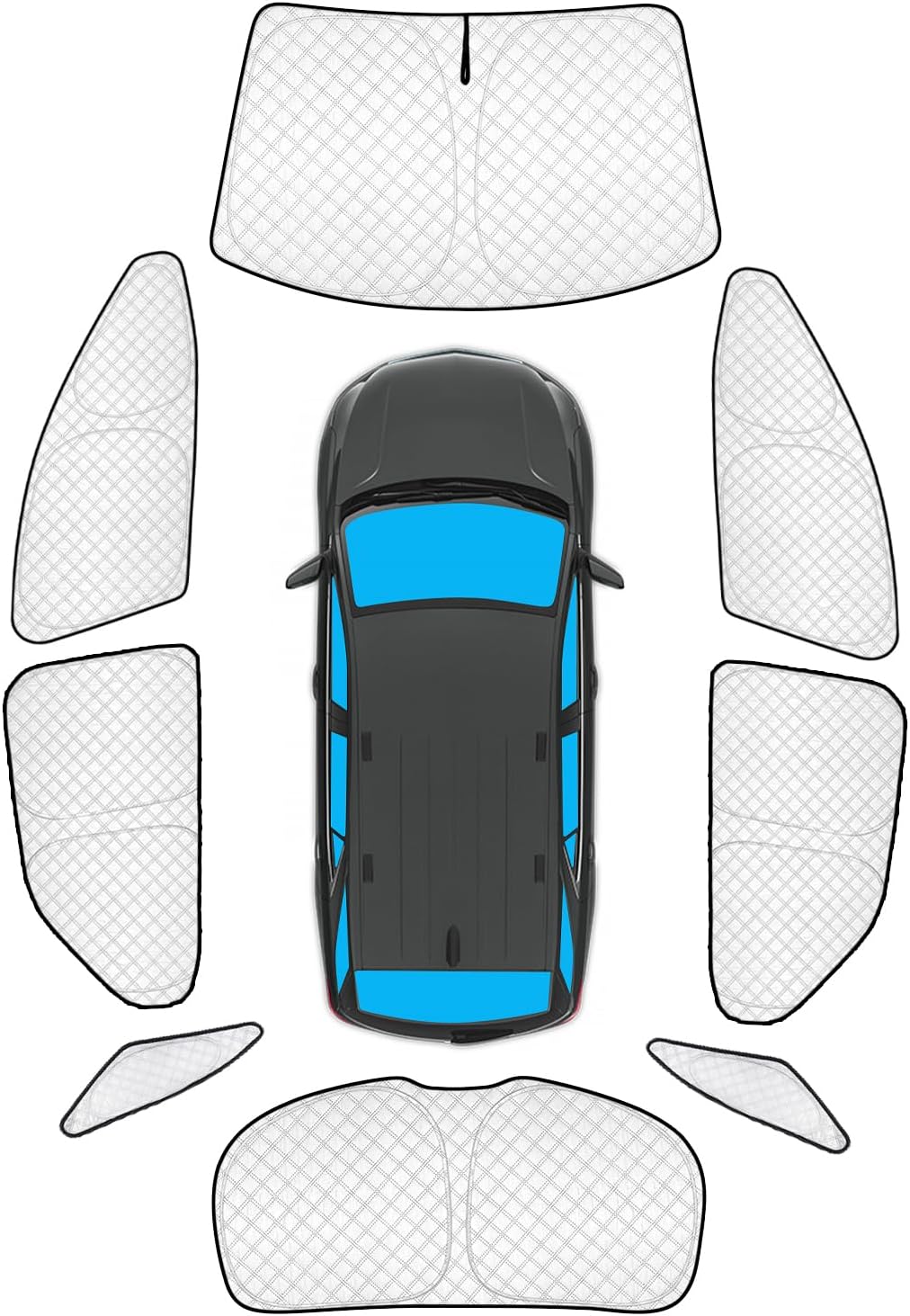 KMF 8pcs Thicken Full Window Sun Shades for Chevy Equinox