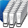 Personalized Shot Glasses Set of 25 Black Bottom - Custom 2 oz Cordial