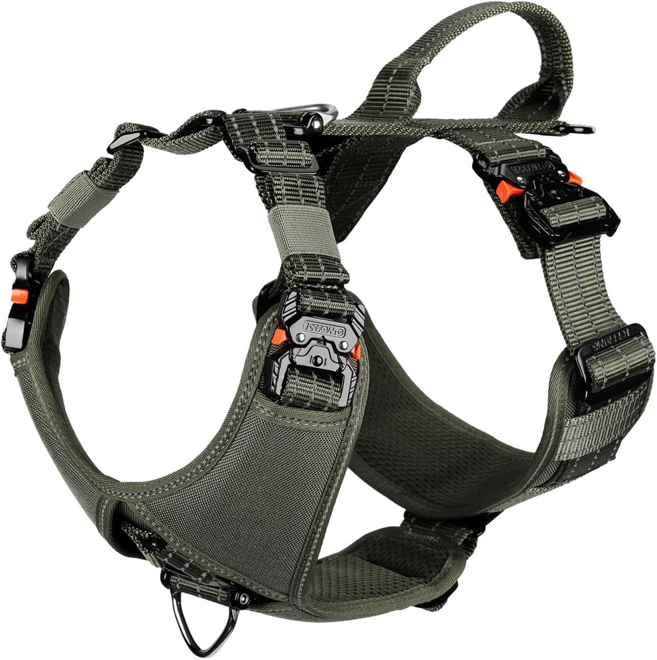 ICEFANG Dog Strap Harness for Large Dogs with Metal Buckles