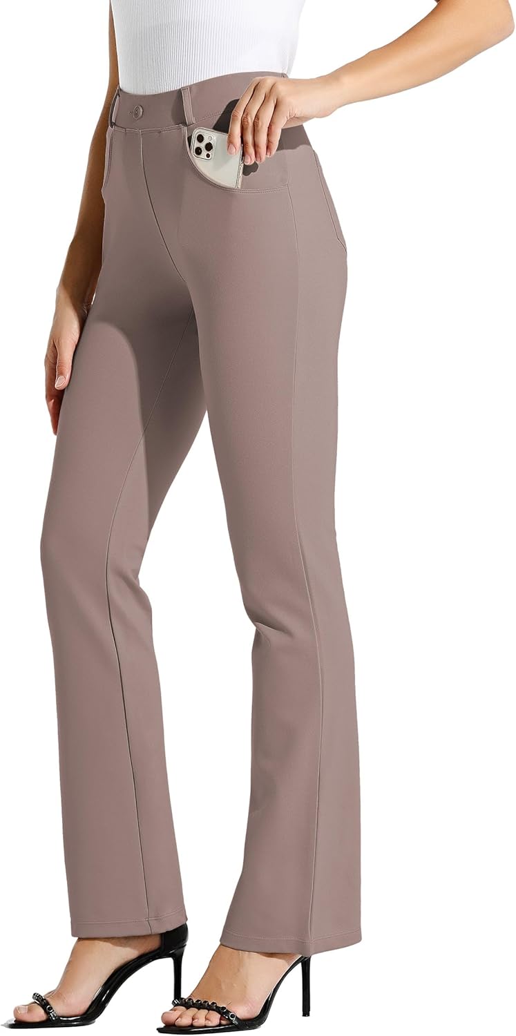 Willit Women's Yoga Dress Pants Bootcut Stretch Work Slacks