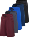 Mens 9ft Dry-Fit Shorts 5 Pack - Lightweight Athletic Everyday Men's