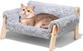 MEWOOFUN Cat Couch Bed Medium - Elevated Indoor Pet Sofa