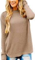 MEROKEETY Women's 2025 Fall Oversized Crew Neck Knit Pullover - Soft !