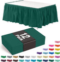 Exquisite Ruffle Table Skirt Dark Green 12 Pack 14 Ft Long - Event