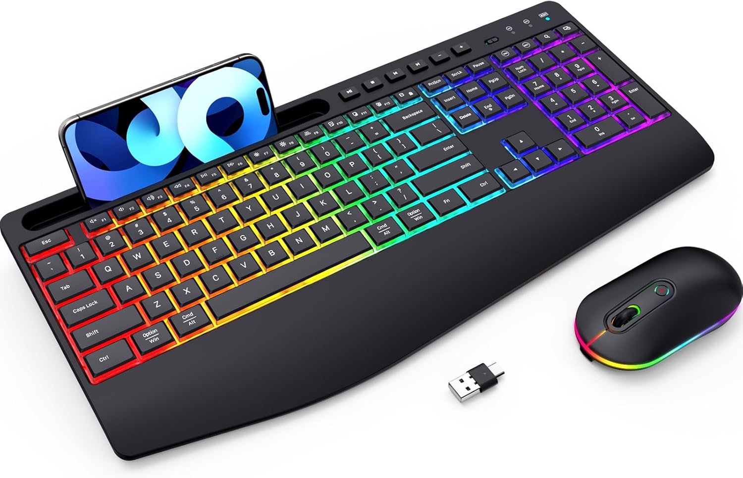 VEILZOR Wireless RGB Keyboard Mouse Combo