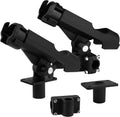 Adjustable Black Fishing Rod Holder for Kayak and Boat - Secure Mount