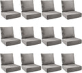 Outdoor Cushion Set 24x24x6 in Patio Cushions - 12-Pack Grey