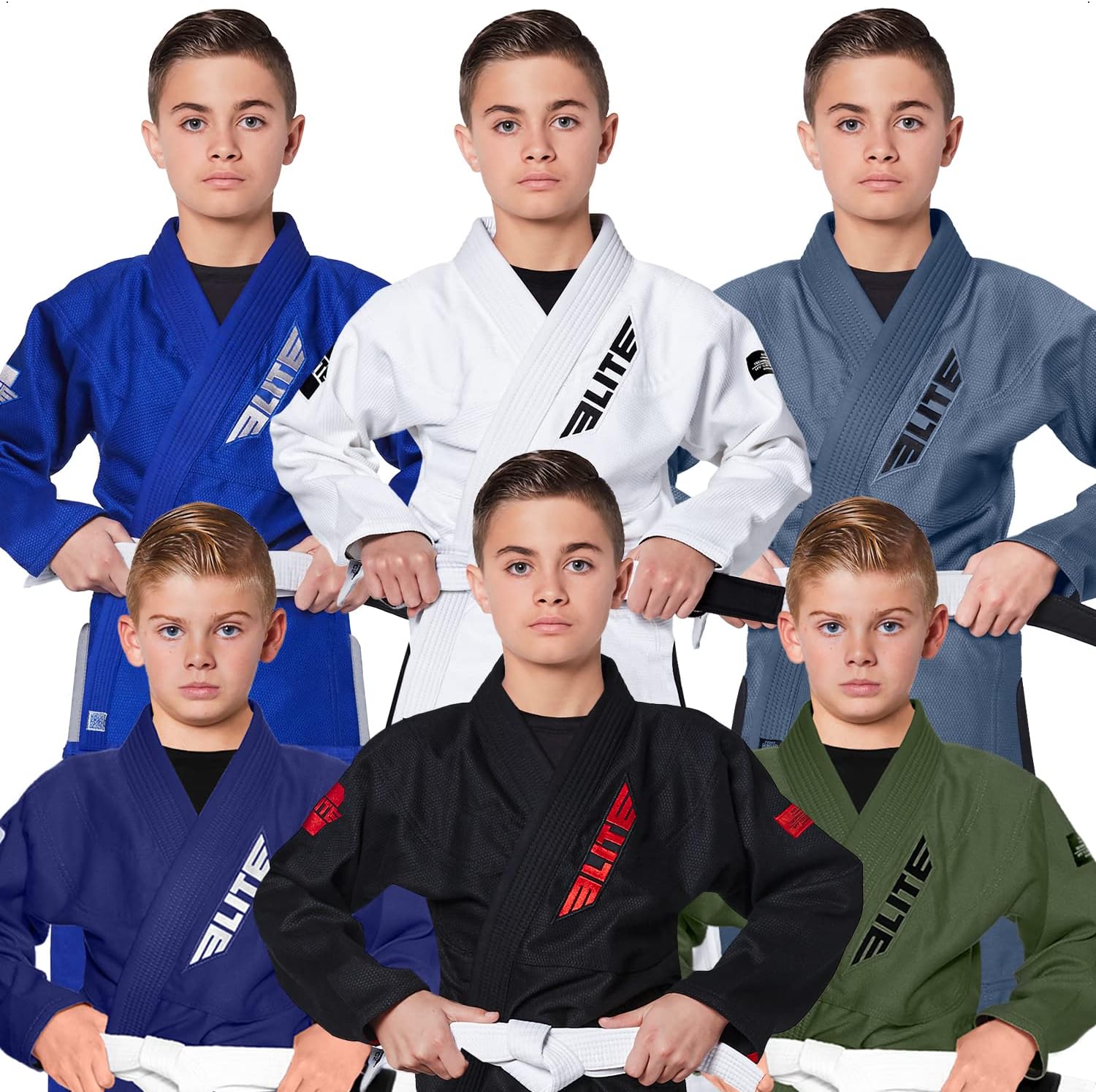 Elite Sports IBJJF Ultra Light BJJ Gi for Kids with Free Belt